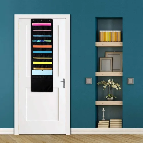 Vista 8 de Organizador colgante, almacenamiento de papel de 12 x 12 pulgadas, soporte de vinilo de bolsillo profundo, para cartulina, álbum de recortes, papel