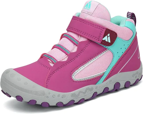 Vista 11 de Mishansha Botas de Senderismo para Niños Pequeños Niñas Niños Zapatos de Senderismo Resistentes al Agua Anti-Colisión Antideslizantes Atléticas