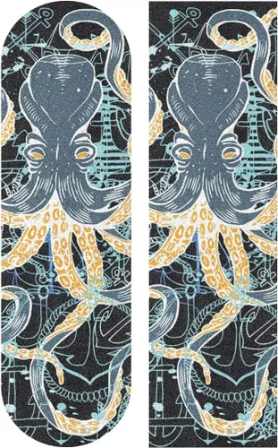 Vista 6 de senya Cinta de agarre geométrica de pulpo para patineta, etiqueta adhesiva antideslizante para papel de lija de 9 x 33 pulgadas