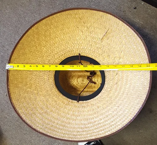 Vista 5 de Sombrero rígido de tejido doble con visor. Grande, de ala ancha, de paja
