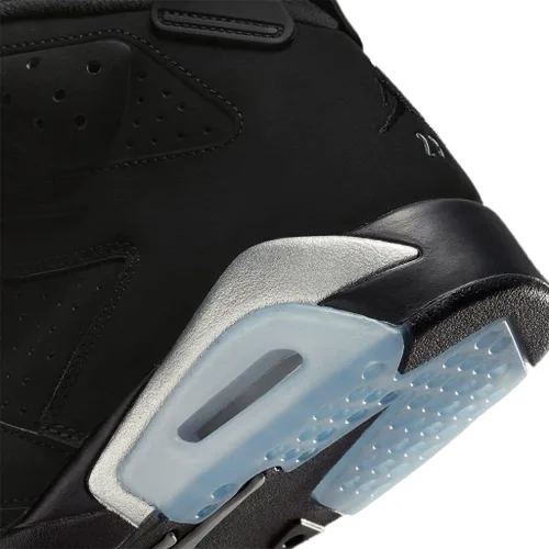 Vista 7 de Jordan 6 Retro Black Chrome BlackMetallic Silver-Black (DX2836 001) para hombre, Azul hielonegro-vela-blanco