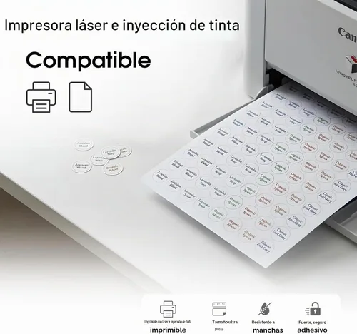 Vista 4 de Etiquetas circulares de 0.75" para láser y inyección de tinta, Spartan