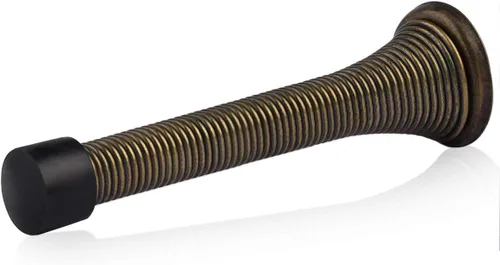 Vista 30 de HOMOTEK Paquete de 1 tope de puerta de resorte con parachoques de goma de 3-1/8", resorte flexible de servicio pesado, tope de puerta de pared