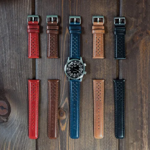 Vista 7 de Barton Racing & Rally Horween - Correas de cuero con barras de resorte de liberación rápida integradas, longitud estándar para muñecas de 5 a 8