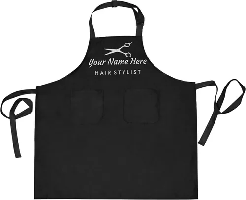 Vista 12 de Delantal unisex personalizado para peluqueros – bata ajustable para estilista – Regalos personalizados