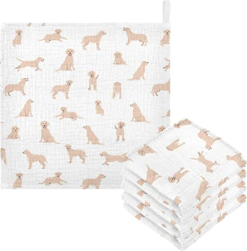 Vista 28 de Toallas de algodón para bebé, toallas de baño unisex para recién nacidos, toallitas naturales para piel delicada, 11.8 x 11.8 pulgadas, paquete de 5