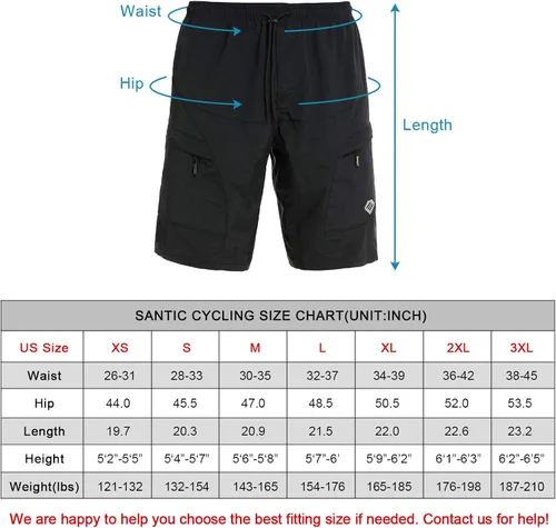Vista 2 de Santic Coolmax - Pantalones cortos de ciclismo de montaña para hombre coolmax, ligeros