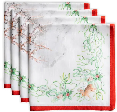 Vista 41 de Maison d' Hermine Juego de 4 servilletas de tela 100% algodón, suaves y duraderas, servilletas cuadradas reutilizables para uso diario, lavables