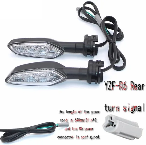 Vista 3 de Moto Modified Mini Turn Signal For YAMAHA YZF-R6 YZFR6 YZF R6 Motorcycle Blinker Front Or Rear White (Color Front)
