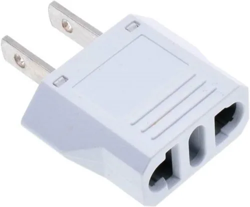 Vista 2 de GRLRCR - Paquete de 2 adaptadores de enchufe de EE. UU., UE AU CN a Estados Unidos, adaptador de enchufe de viaje, convertidor de corriente