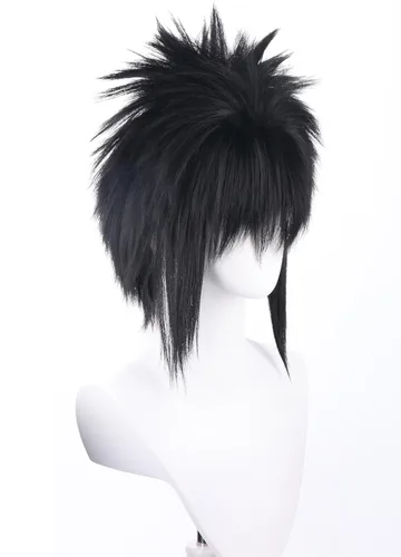 Vista 7 de COSPLAZA Peluca de cosplay de niña larga y recta azul profundo de pelo completo de anime