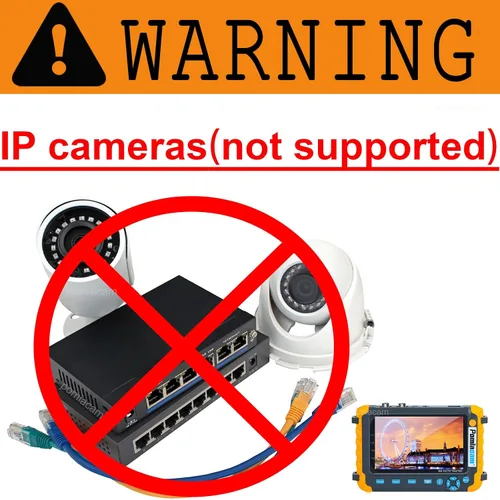 Vista 2 de AHD CCTV Monitor Cámara Probador IV8W 5 pulgadas 4-en-1 8MP AHD TVI 8MP CVI CVBS 1080P Coaxial HD Testerr Soporte RS485 PTZ Controlador/UTP Cable