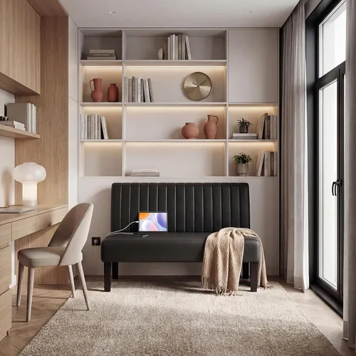Vista 8 de Sofá biplaza sin brazos, sofá pequeño, piel sintética negra, moderno STHOUYN - Silla de gran tamaño para sala de estar, dormitorio, esquina