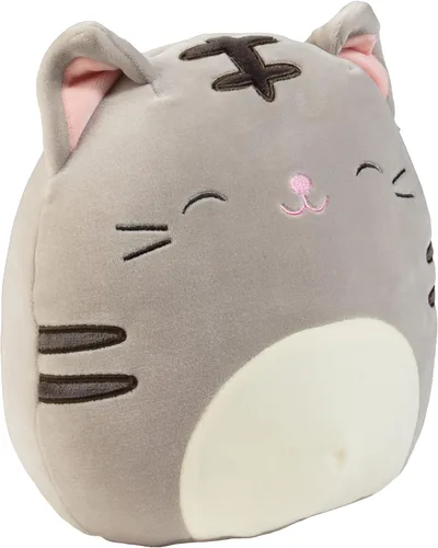 Vista 3 de Squishmallows - Gato de 8 pulgadas de misterio, recibe surtido de 1 peluche - Peluche oficial de Jazwares - Gato naranja o gris - Gato de peluche