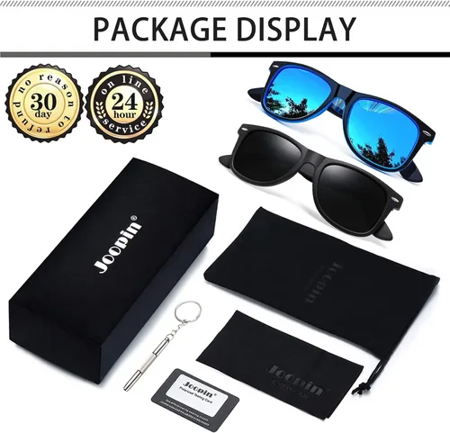 Vista 5 de Joopin Gafas de sol cuadradas polarizadas con protección UV para hombre y mujer