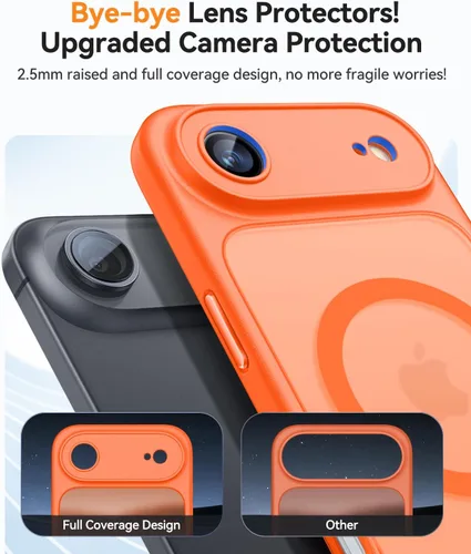 Vista 136 de CANSHN Funda magnética compatible con iPhone Air (6.5 pulgadas), mejorada [protección completa de la cámara] [compatible con Magsafe]