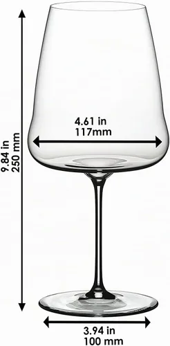 Vista 2 de Riedel Winewings Cabernet/Merlot - Copa de vino personalizada grabada gigante de 33 onzas, copa de vino tinto de cristal para Cabernet Sauvignon