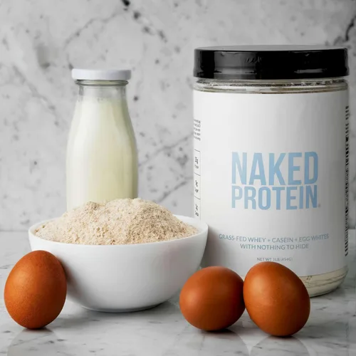 Vista 5 de NAKED Mezcla de proteínas en polvo - Mezcla de proteínas de huevo, suero de leche y caseína