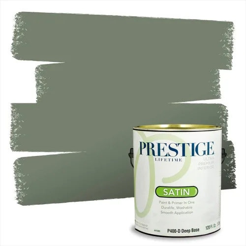 Vista 257 de Prestige Paints - 2 en 1, pintura base y pintura de exterior, E100-N-735BM