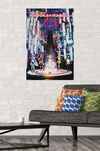 Vista 2 de Puella Magi Madoka Magica - Póster de pared, 34 pulgadas de largo x 22.4 pulgadas de ancho, versión sin marco