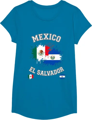 Vista 86 de Camiseta de recuerdo de la bandera vintage de El Salvador de México