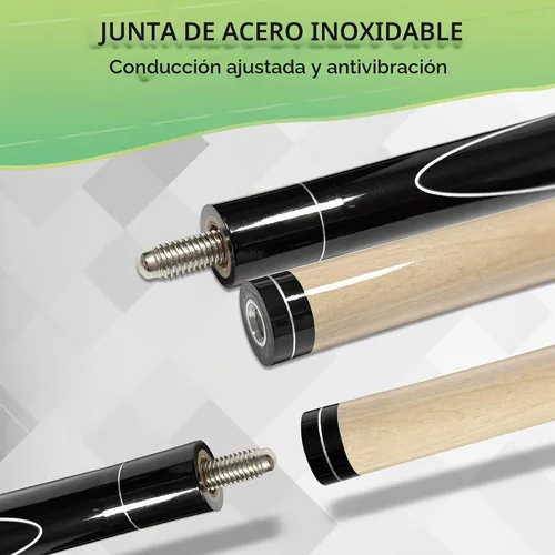 Vista 2 de HomeSeason 58" Pool Cue Stick 19.5oz Cue Sticks Professional Low Deflection Billiard Pool Sticks 13mm Tip with Leather Bag for Home Bar Adults Pro