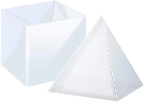Vista 6 de DIY pirámide resina molde conjunto grande silicona 3D pirámide moldes decoración del hogar 15cm/5.9