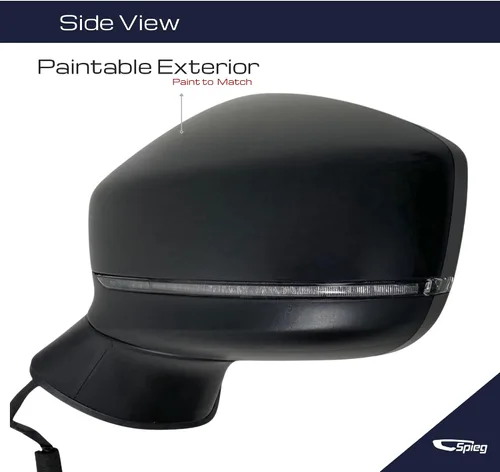 Vista 4 de Espejo lateral del conductor Spieg para Mazda CX-5 2017-2024 con monitoreo de punto ciego BSM, ajuste eléctrico, calefactado, luz de señal de giro