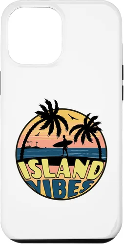 Vista 6 de iPhone 15 Island Vibes - Relaxed - Beach Scene - Surfer - Palm Trees Case