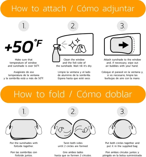 Vista 8 de CARAMAZ Paquete de 2 persianas para ventana de automóvil para bebé con protección UV certificada, 21 x 14 pulgadas