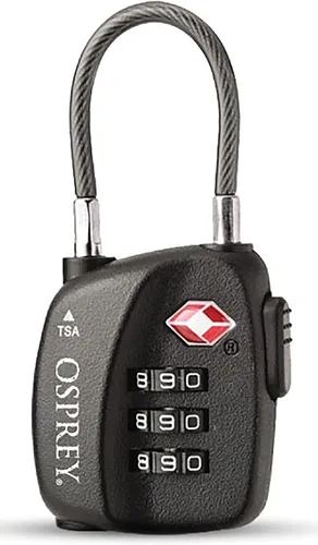 Vista 2 de Osprey Cerradura de equipaje con cable de 3 esferas aprobada por la TSA, negro