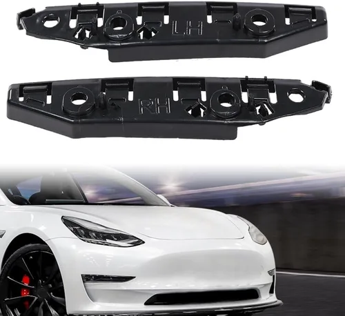 Vista 9 de CHEDA Soporte de parachoques delantero negro Guardabarros lado izquierdo y derecho compatible con Tesla Model 3 2017-2020 1084181-00-E, 1084182-00-E