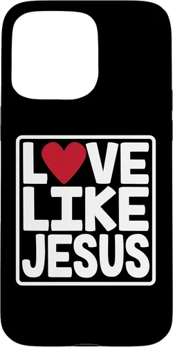 Vista 28 de iPhone 16 Love Like Jesus Valentines Day Heart Case