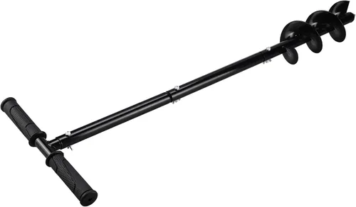 Vista 4 de RealPlus Taladro manual para perforar postes de 4 x 33 pulgadas, herramienta de excavadora de agujeros de jardín, taladro manual de tierra