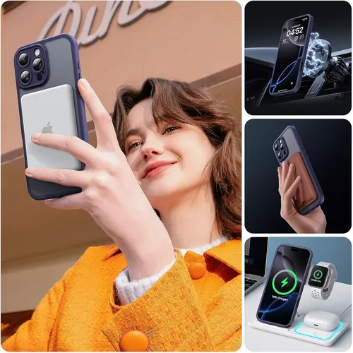 Vista 787 de TOCOL Funda para iPhone 11, compatible con Magsafe, protección completa de cámara, imanes integrados, protección contra caídas, funda translúcida