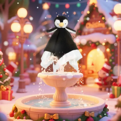 Vista 3 de Apricot Lamb Manta de seguridad suave de animales de peluche, diseño de pingüino negro, manta de personaje para guardería, felpa de lujo