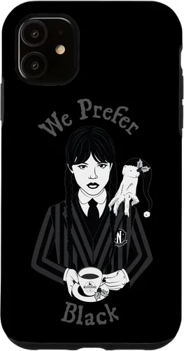 Vista 8 de iPhone 16 Wednesday We Prefer Black - Funda navideña