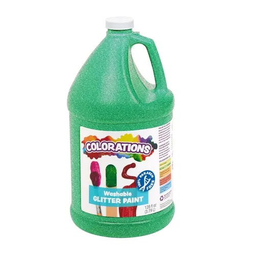 Vista 17 de Colorations Pinturas con purpurina lavables sin parabenos para niños, juego de 11, 16 onzas cada una, no tóxicas y fabricadas en los Estados Unidos.