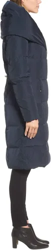 Vista 3 de Cole Haan Abrigo frontal de doble botonadura con cremallera de tafetán para mujer