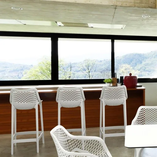 Vista 8 de Compamia Taburete de mostrador Air Patio en blanco (juego de 2)