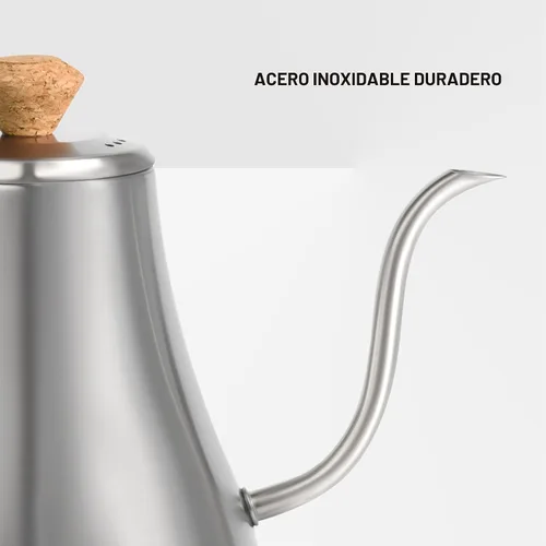 Vista 6 de Bodum Melior - Hervidor de agua eléctrico de cuello de cisne de 27 onzas, para verter sobre café y té, acero inoxidable cepillado