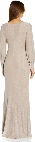 Vista 2 de Adrianna Papell Vestido de jersey metálico para mujer