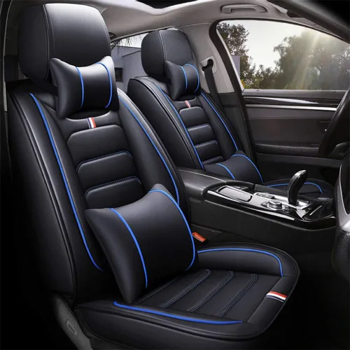 Vista 15 de otoez Juego completo de 5 fundas de asiento de automóvil, sedán, SUV, camión, furgonetas, protector de cojín para asiento delantero y trasero, apto