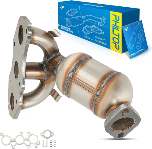 Vista 50 de PHILTOP Convertidor Catalítico de Ajuste Directo para Murano 2009 2010 2011 2012 2013 2014 3.5L, Cáscara de Acero Inoxidable Aluminio 203-1010