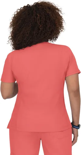 Vista 2 de KOI Lite Philosophy - Camiseta médica de 3 bolsillos para mujer