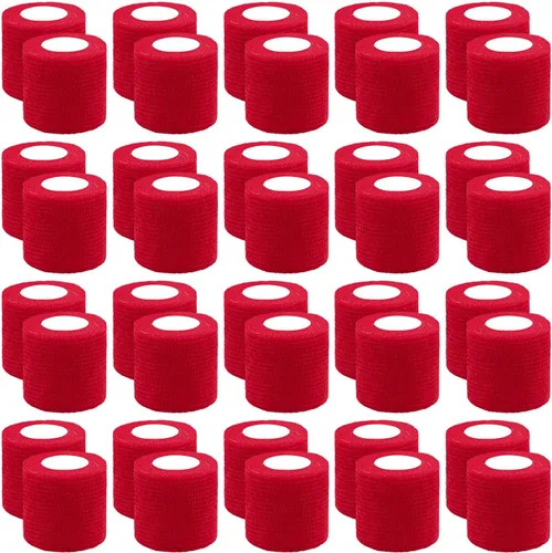 Vista 10 de BQTQ 40 rollos de vendaje autoadhesivo, vendaje negro de 1 pulgada, vendaje autoadhesivo para esguinces de hinchazón de muñeca y tobillo