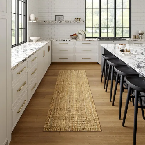 Vista 10 de nuLOOM Ashli Alfombra tejida a mano, Natural, 1,52 x 2,44 m, estilo granja, de yute, suave y texturizada, resistente a manchas, fácil de limpiar