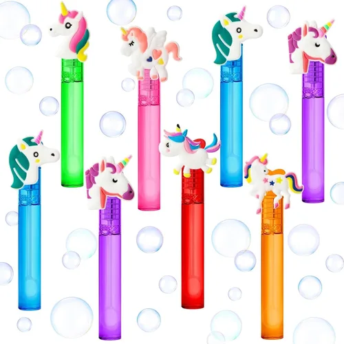 Vista 19 de AMFZON 25 piezas de varitas de burbujas con forma de bloques de construcción para fiestas infantiles, juguetes de varitas de burbujas mini