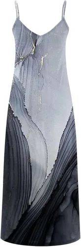 Vista 5 de Ceboyel Women Floral Spaghetti Strap Sundress Casual Summer Long Maxi Dress Vneck Sexy Boho Dresses Trendy Beach Clothes 2024