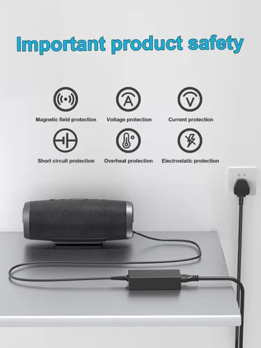 Vista 4 de Cargador de 19 V y 20 V compatible con JBL Xtreme 1,2 JBL Extreme 1,2,3 JBL Boombox 1,2,3 Bluetooth de repuesto para altavoz Bluetooth Cable